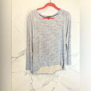 Champion Blue and Cream Long Sleeve Top
